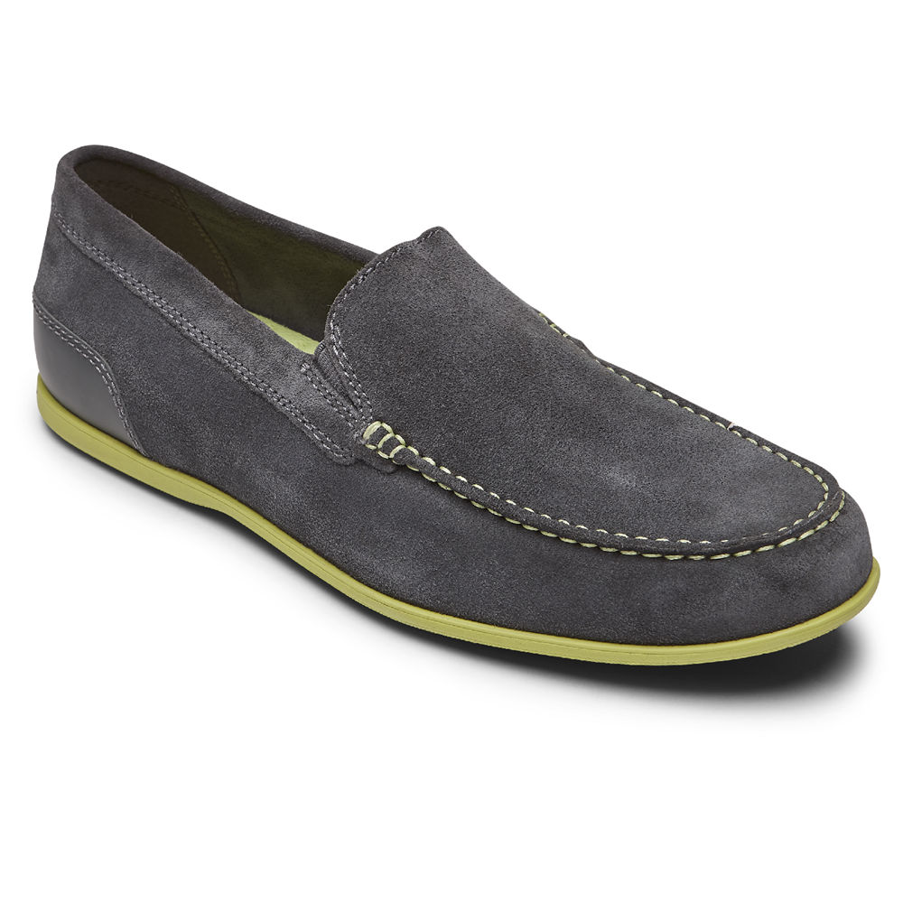 Slip-Ons Rockport Hombre Mexico - Malcom Venetian Grises Oscuro - PQLZC7485